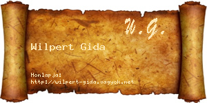 Wilpert Gida névjegykártya